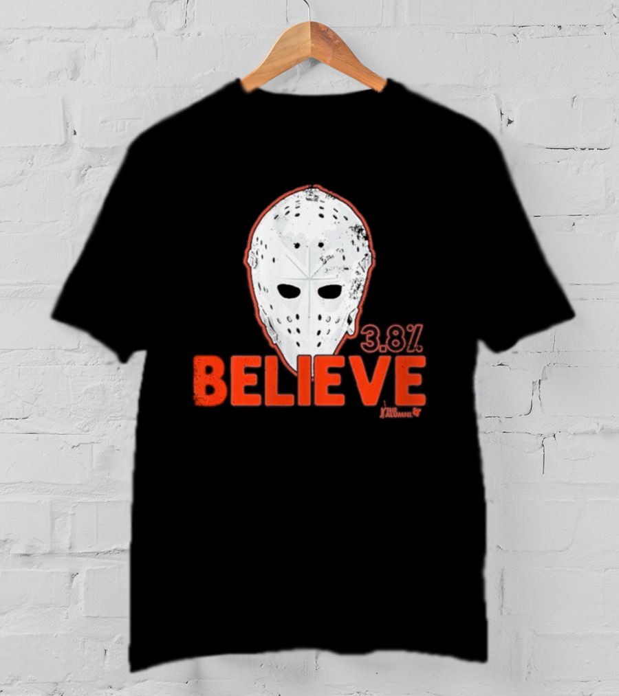 Bernie Parent Believe 33 Mask Philadelphia Hockey Legend T-Shirt