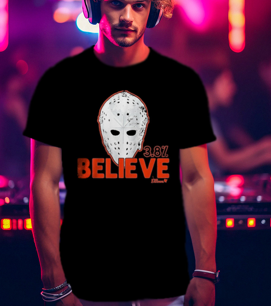 Bernie Parent Believe 33 Mask Philadelphia Hockey Legend T-Shirt