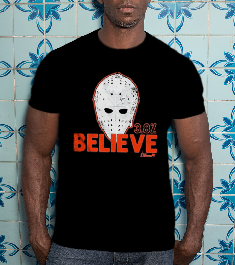 Bernie Parent Believe 33 Mask Philadelphia Hockey Legend T-Shirt