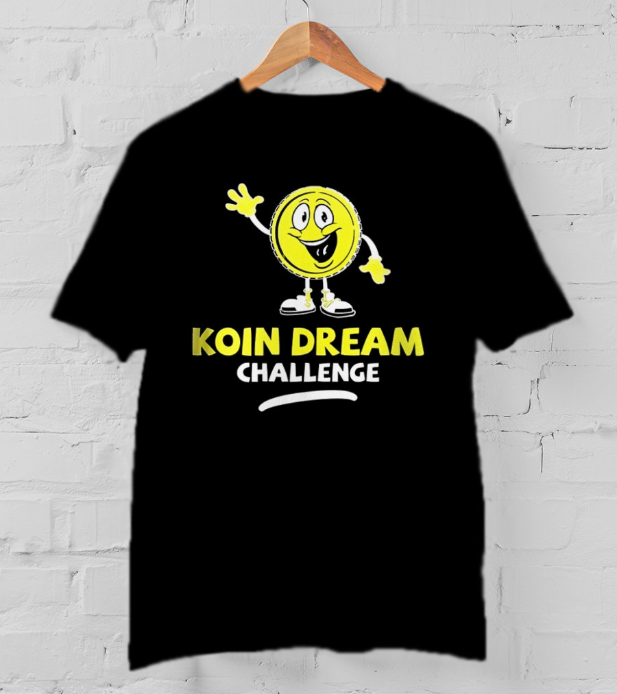 Koin Dream Challenge Smiling Coin Character With Sneakers T-Shirt