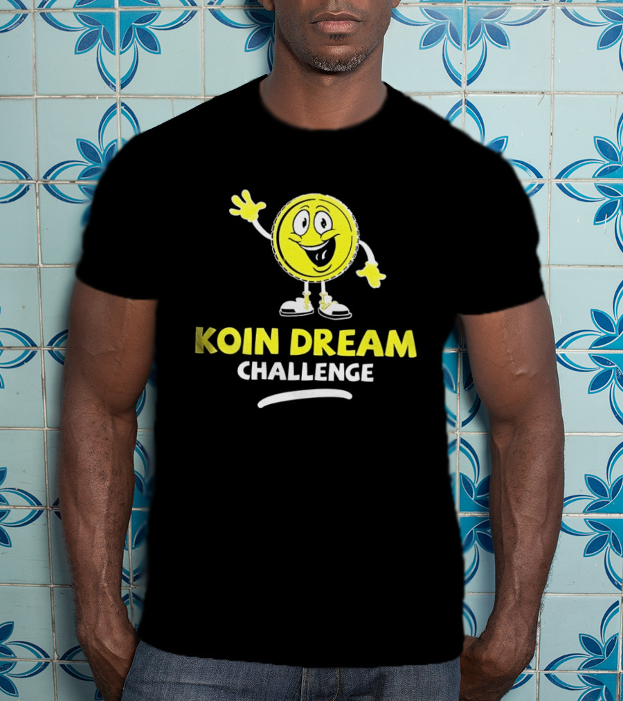 Koin Dream Challenge Smiling Coin Character With Sneakers T-Shirt