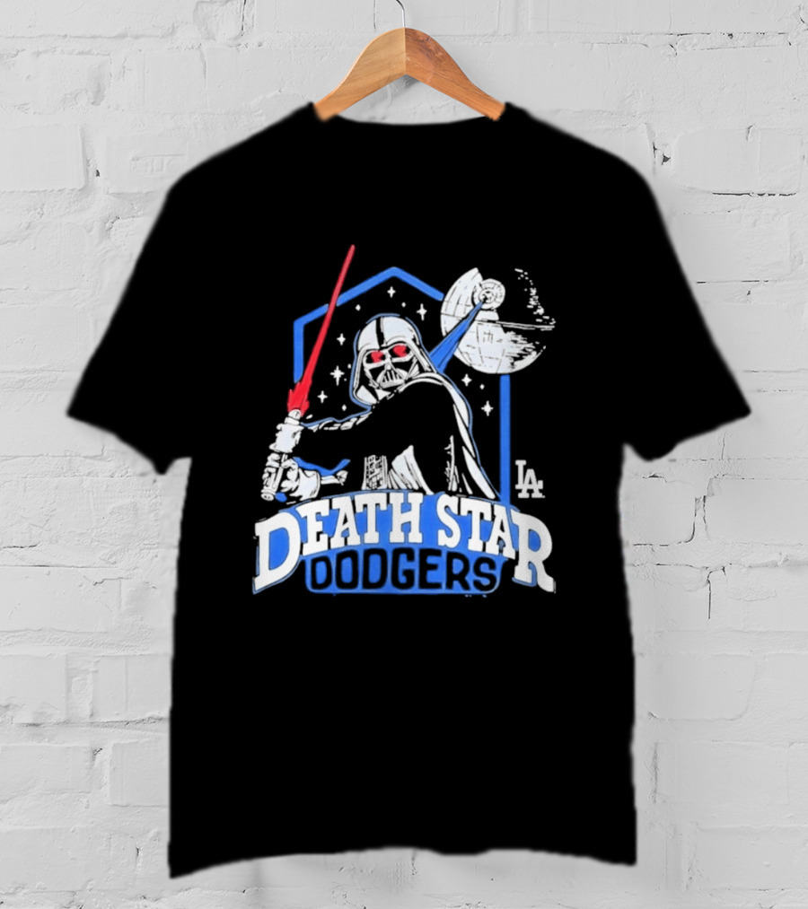 Death Star Dodgers LA Dark Side Star Wars Vader Mashup T-Shirt