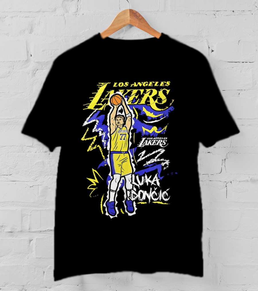 Los Angeles Lakers Luka Doncic 2026 NBA Basketball Icon Chalk T-Shirt