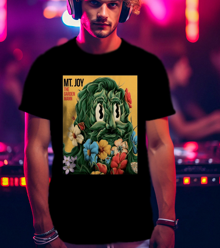 MT Joy The Garden Mann Album Floral Face T-Shirt