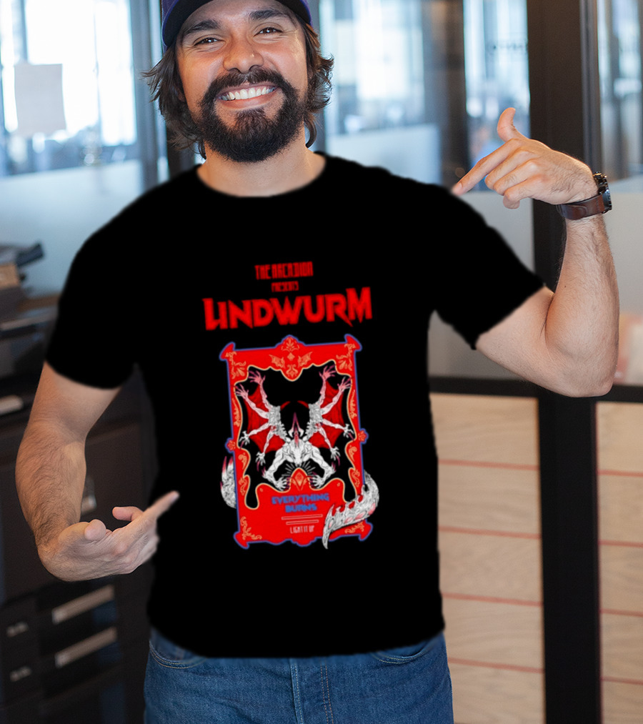 Lindwurm Everything Burns Light It Up Red Dragon Fantasy The Arcadion T-Shirt