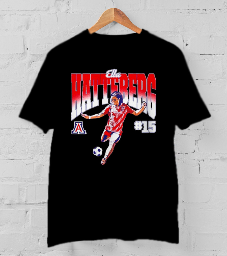 Ella Hatteberg Arizona Wildcats Soccer Player #15 T-Shirt