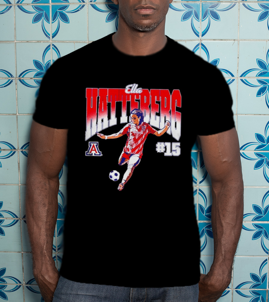 Ella Hatteberg Arizona Wildcats Soccer Player #15 T-Shirt