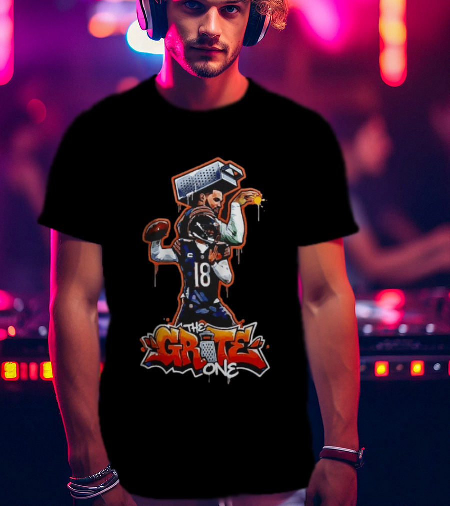 The Grate One Iceman Caleb Williams Chicago Bears Football T-Shirt