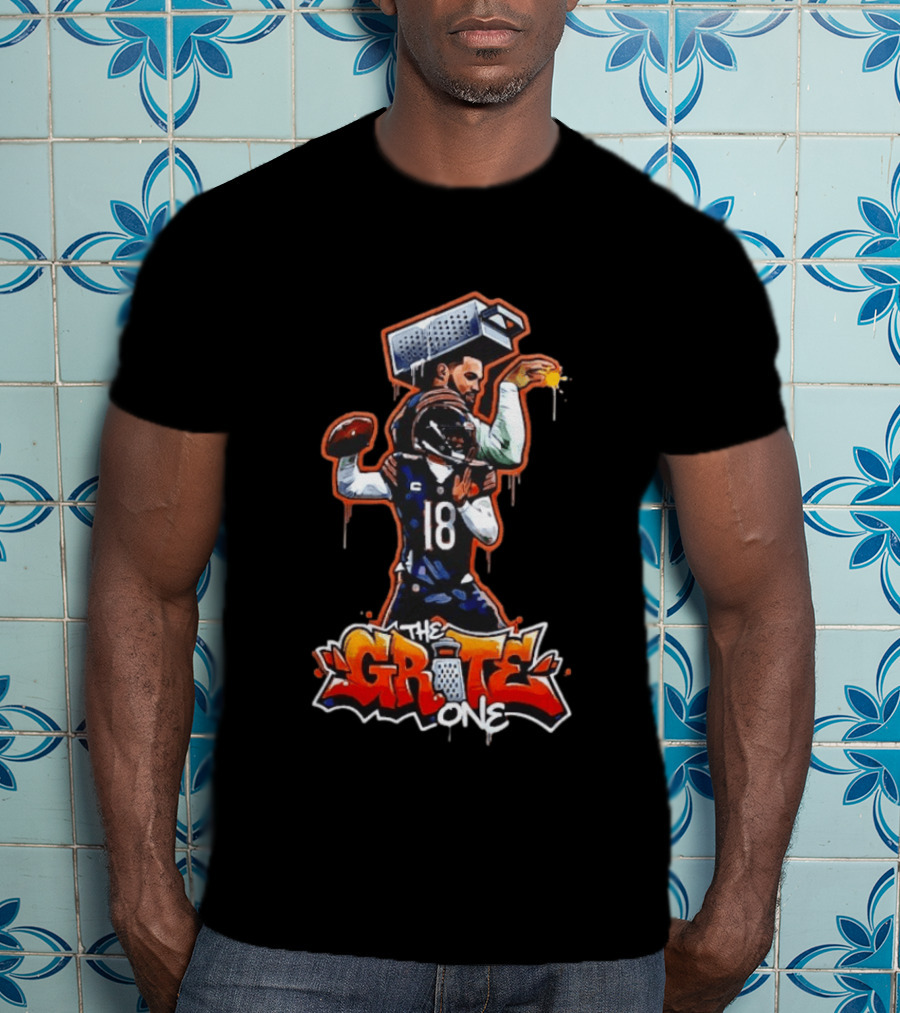 The Grate One Iceman Caleb Williams Chicago Bears Football T-Shirt