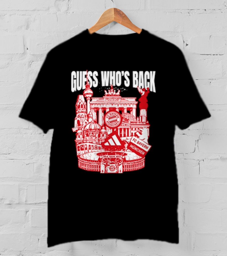 Guess Who's Back FC Bayern Munchen Iconic City Landmarks Red T-Shirt
