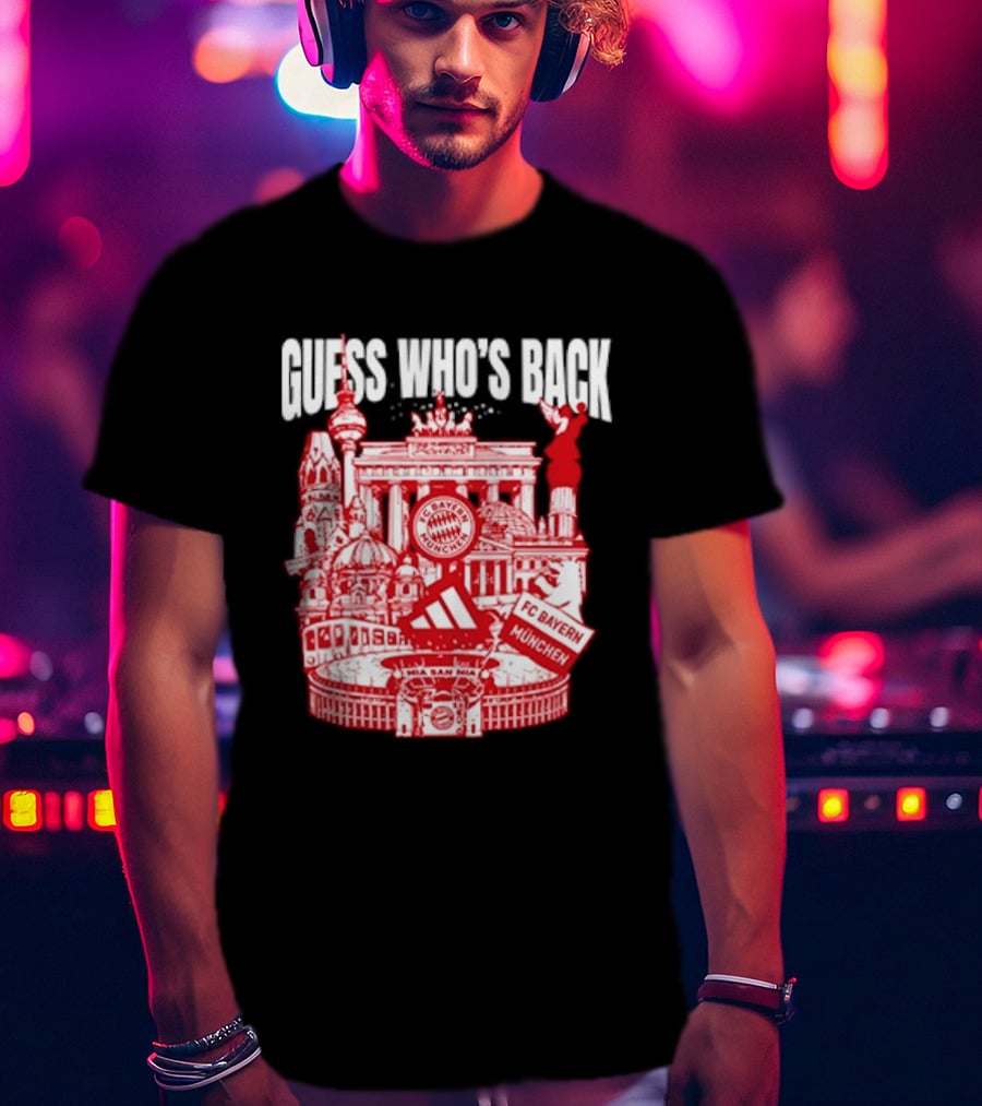 Guess Who's Back FC Bayern Munchen Iconic City Landmarks Red T-Shirt