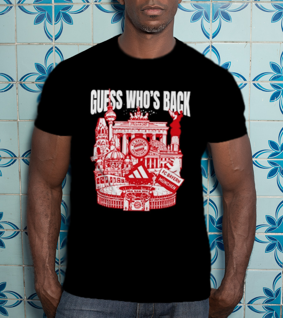 Guess Who's Back FC Bayern Munchen Iconic City Landmarks Red T-Shirt