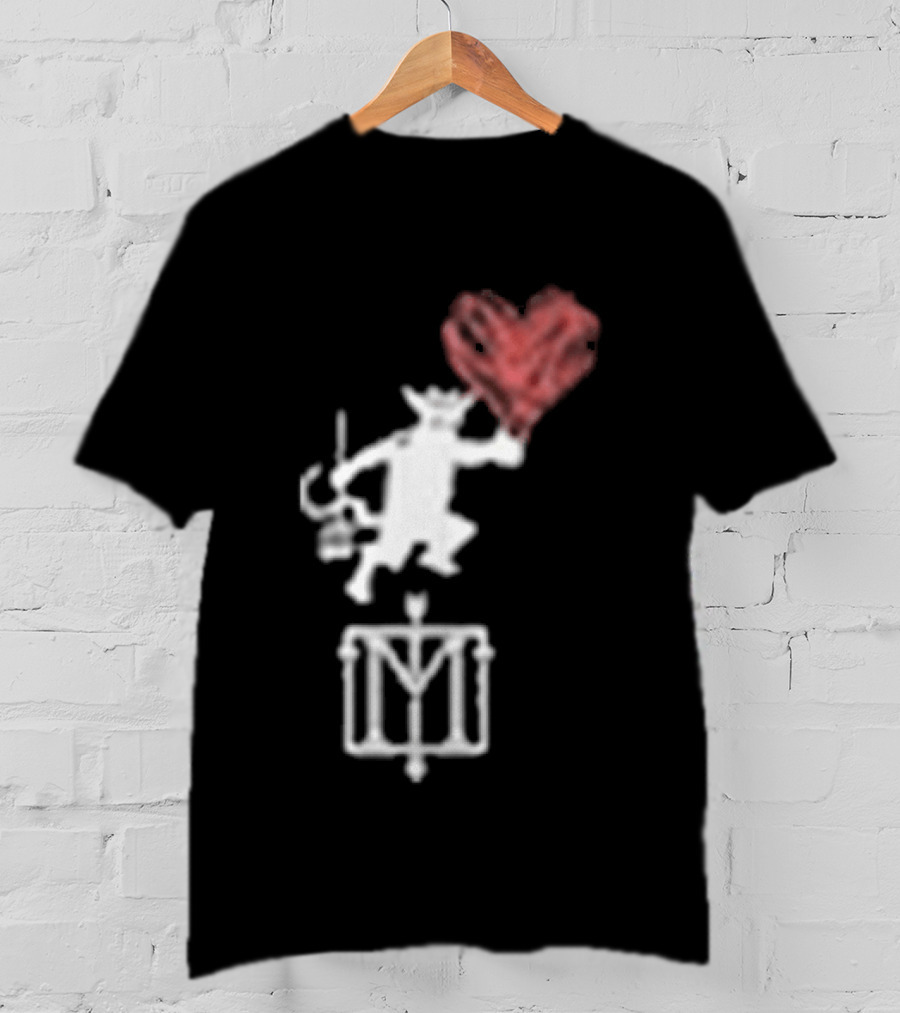 The Menzingers Heart Flame Devil Holding Heart T-Shirt