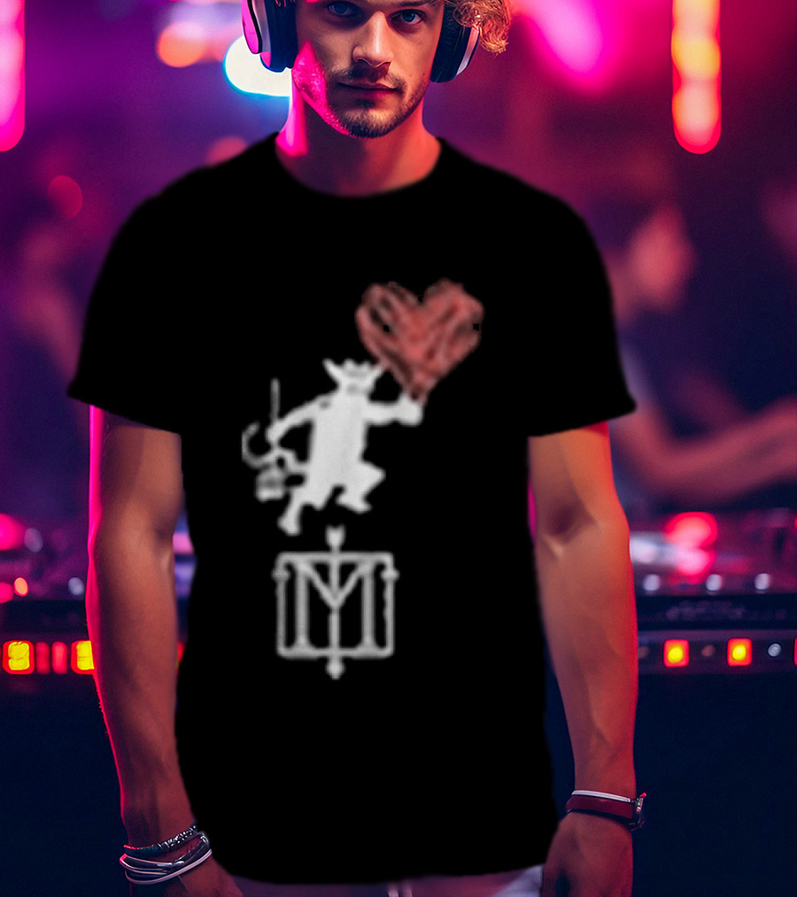 The Menzingers Heart Flame Devil Holding Heart T-Shirt