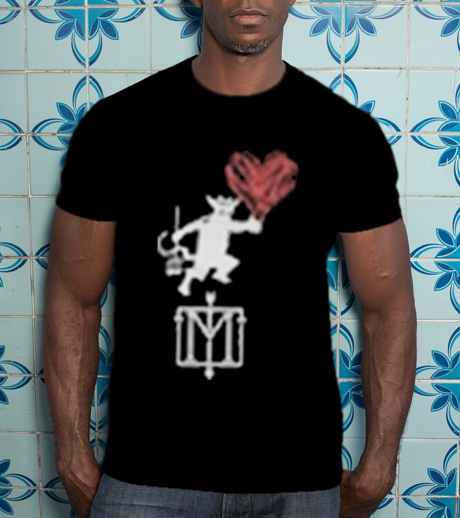 The Menzingers Heart Flame Devil Holding Heart T-Shirt