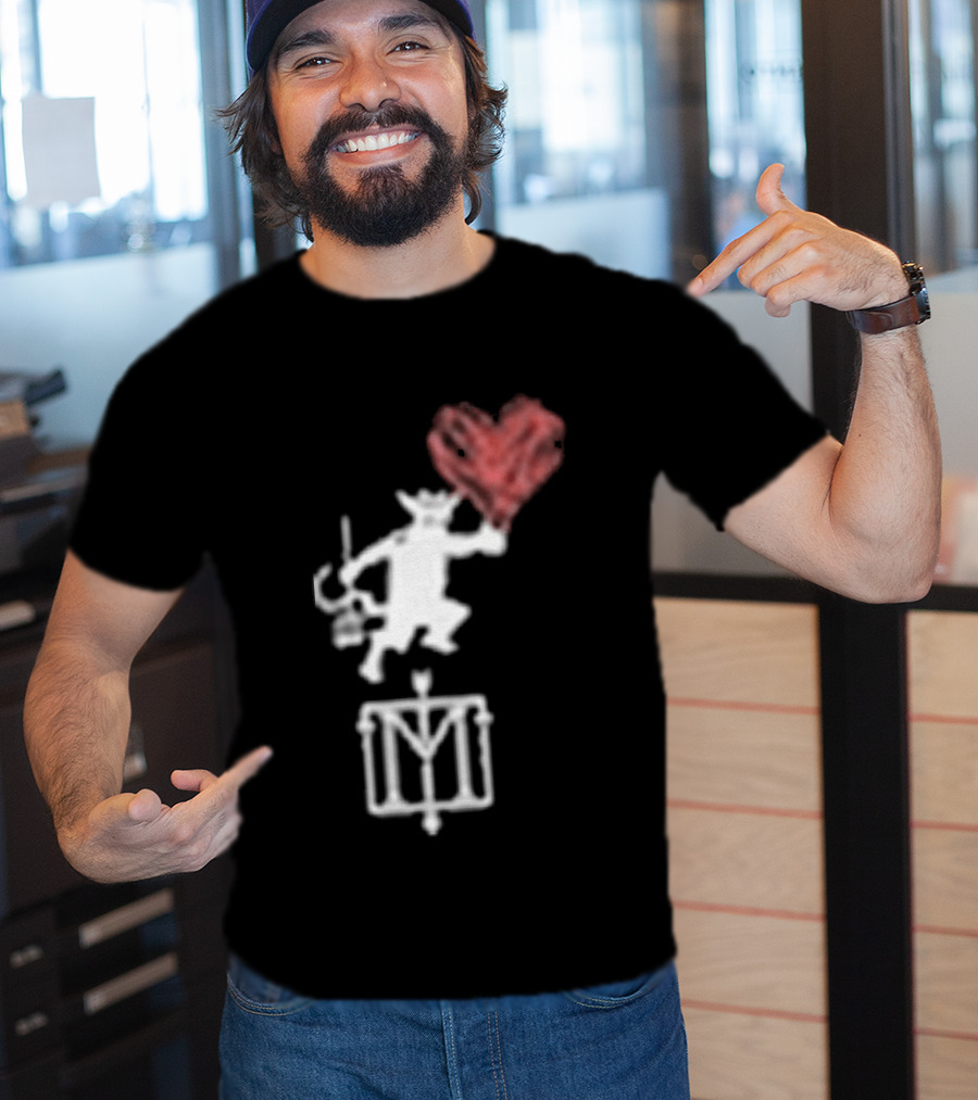 The Menzingers Heart Flame Devil Holding Heart T-Shirt