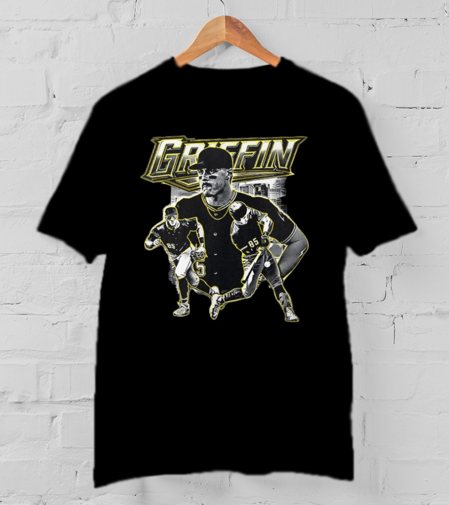 Griffin Pittsburgh Baseball Player 85 Black And Yellow T-Shirt
