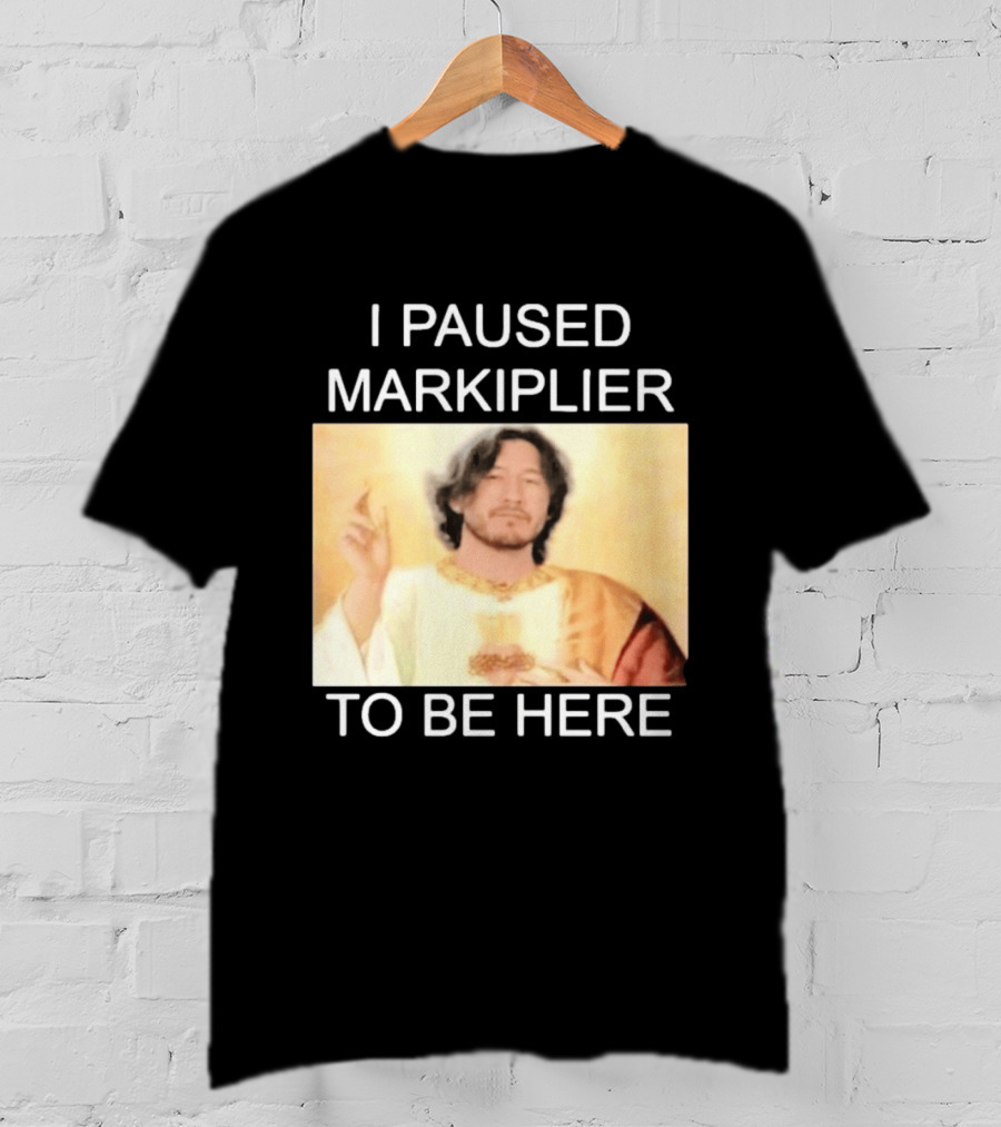 I Paused Markiplier To Be Here Iconic Gamer Fan Meme T-Shirt