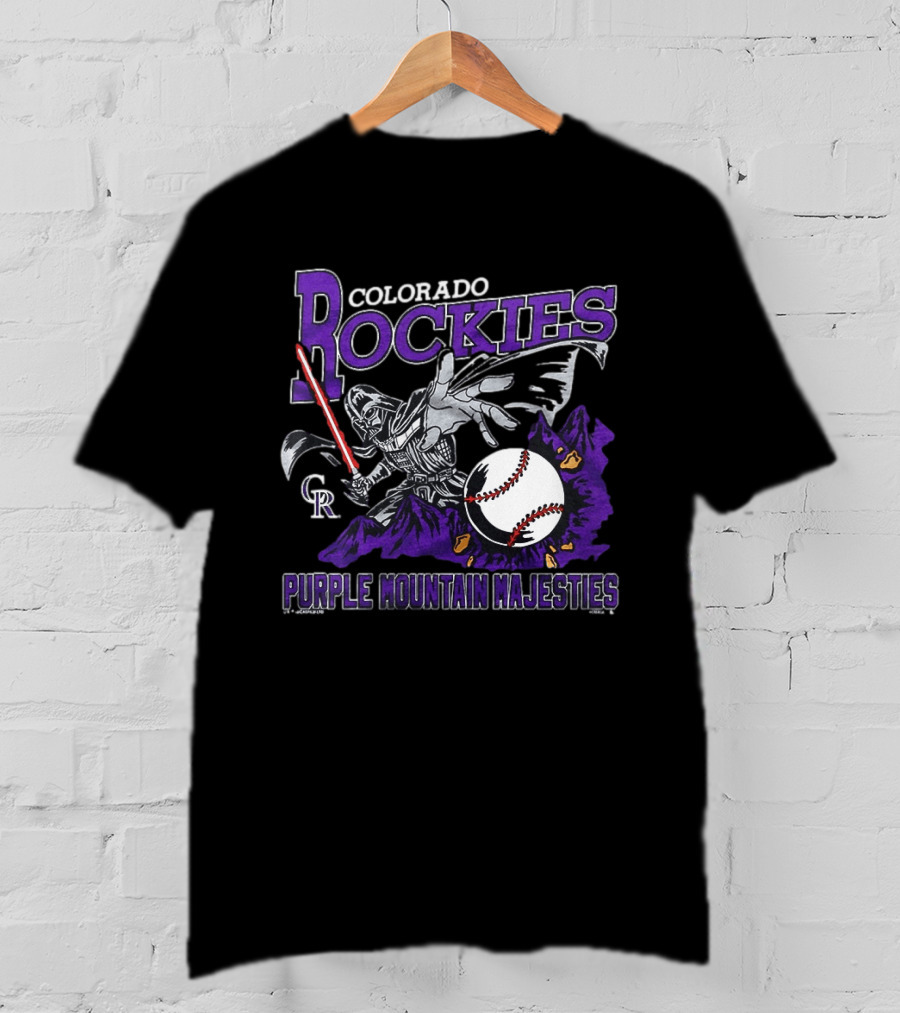 Colorado Rockies Purple Mountain Majesties Star Wars Baseball T-Shirt