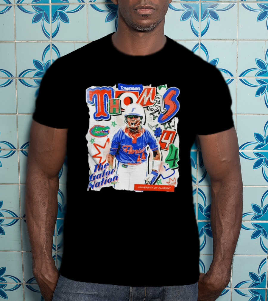 Florida Gators University Softball Player Thomas #44 The Gator Nation T-Shirt