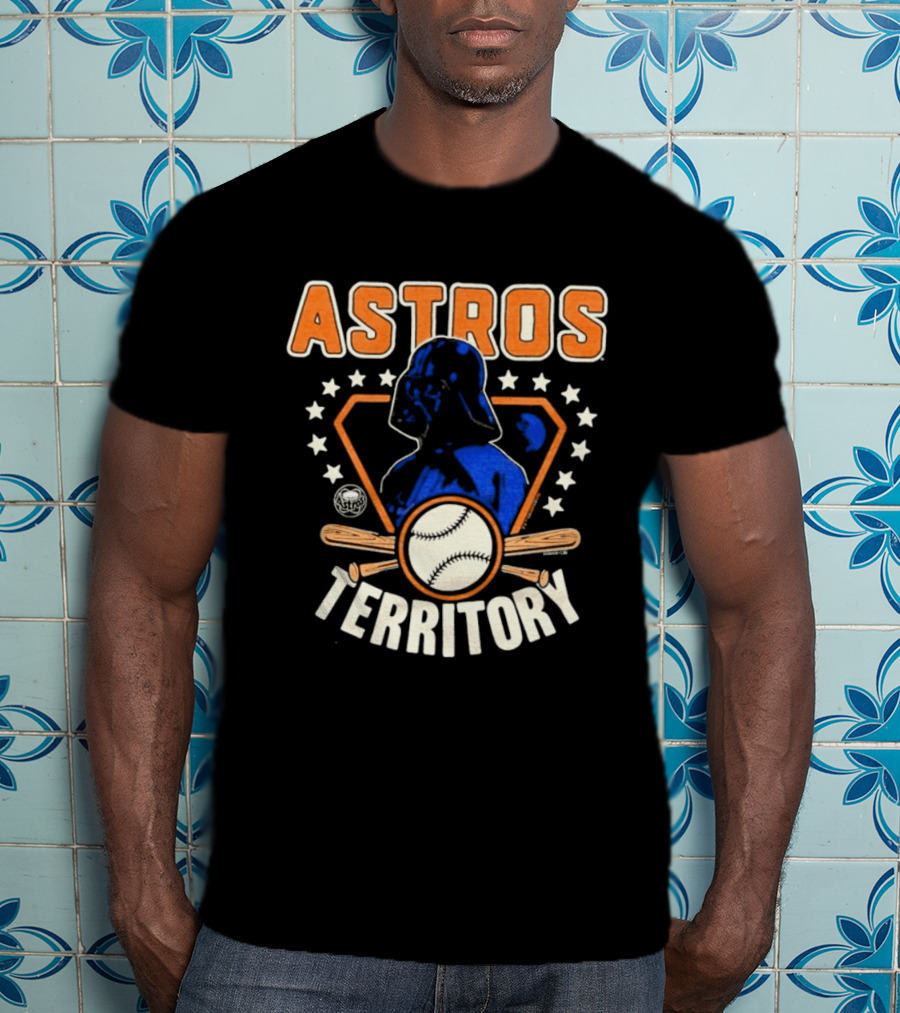 Youth Houston Astros Territory Star Wars Collaboration With Baseball And Darth Vader T-Shirt
