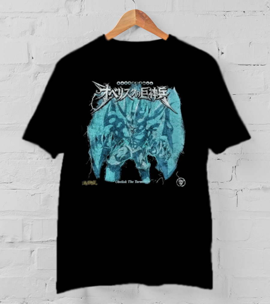 Yu Gi Oh Obelisk The Tormentor Blue Japanese Kanji T-Shirt
