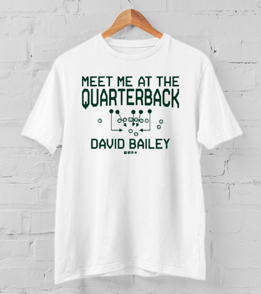 Meet Me At The Quarterback David Bailey Football Play Diagram T-Shirt