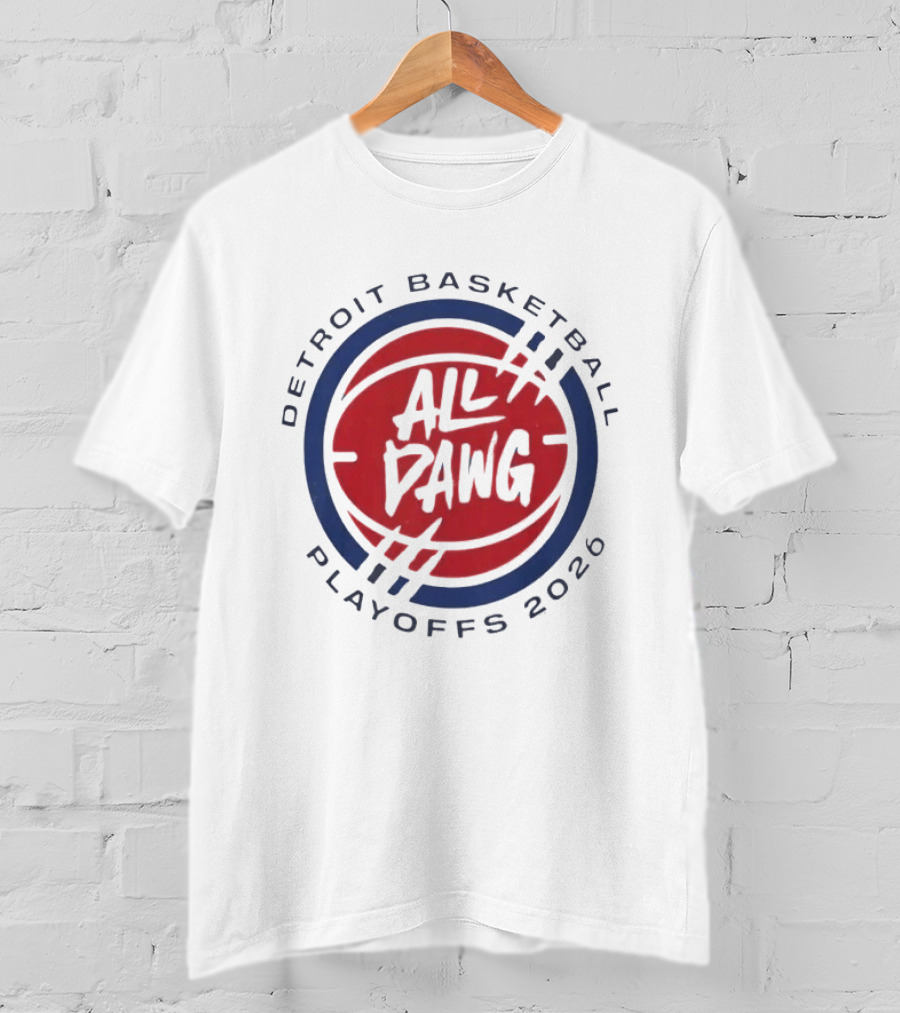 Detroit Basketball All Dawg Playoffs 2026 T-Shirt