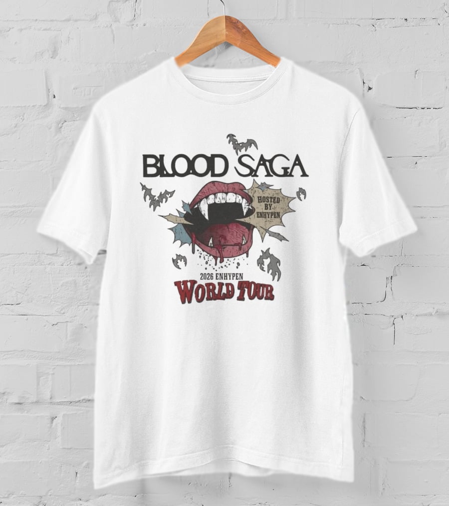 Blood Saga 2023 Hosted By Enhypen World Tour T-Shirt