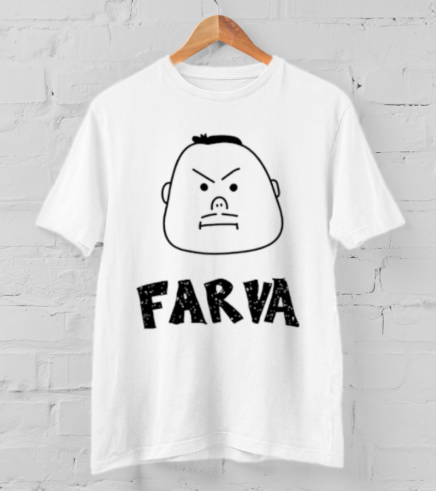 Farva Cartoon Big Head Bachelor Party Drawing T-Shirt