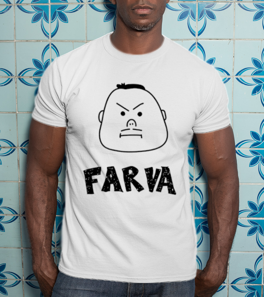 Farva Cartoon Big Head Bachelor Party Drawing T-Shirt