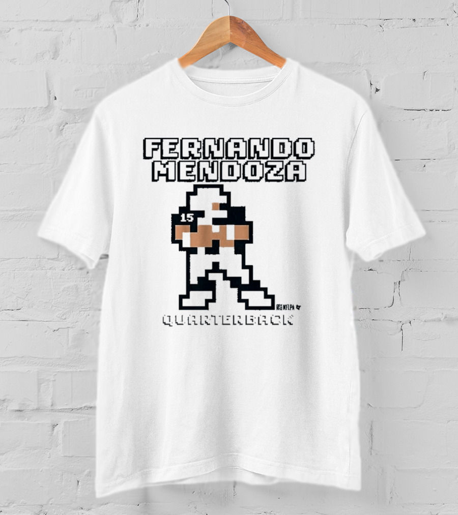 Fernando Mendoza 8 Bit Quarterback Pixels 15 T-Shirt