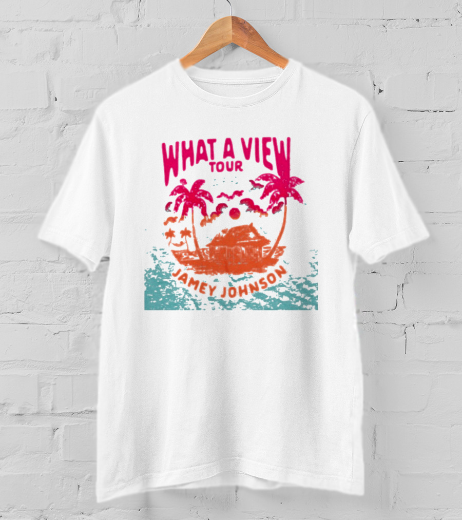 What A View Tour Jamey Johnson Tropical Palm Island T-Shirt