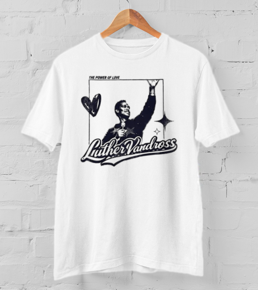 Luther Vandross R&B Only Power Of Love Heart And Star T-Shirt