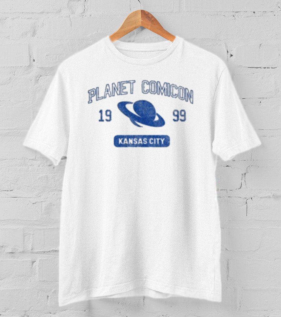 Planet Comicon Kansas City 1999 Collegiate Theme With Saturn T-Shirt