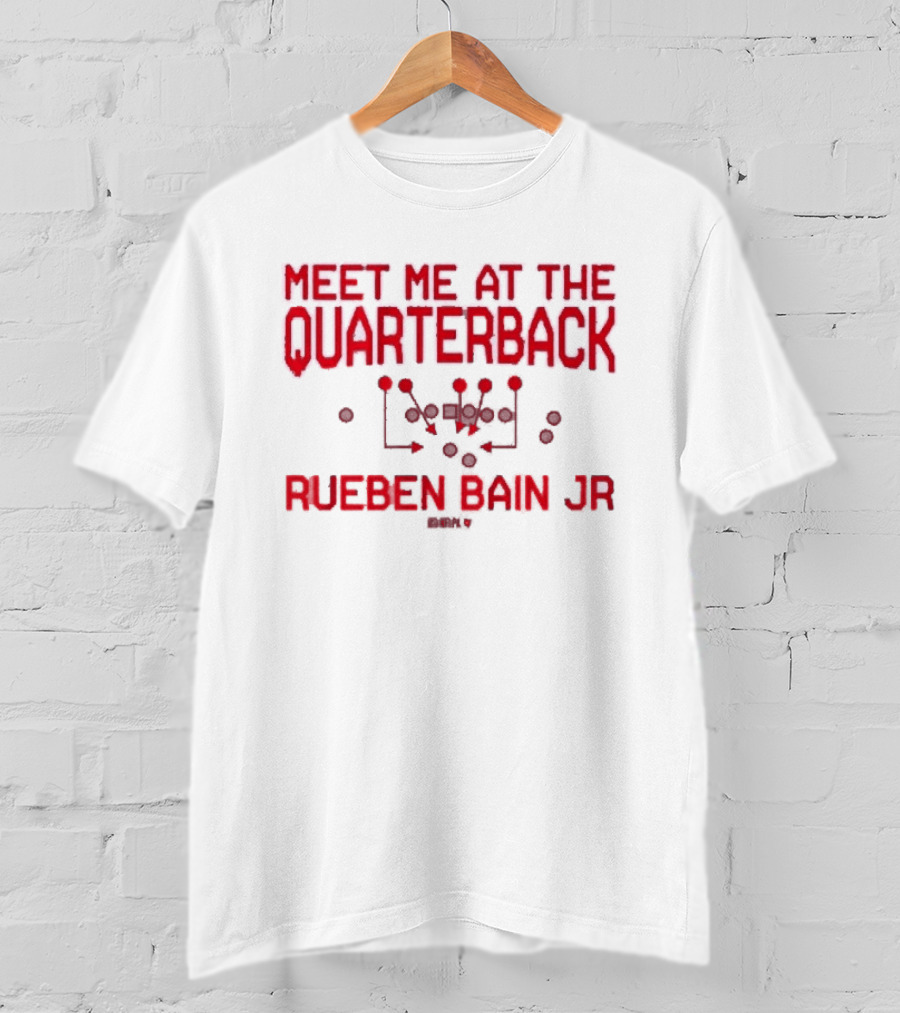 Meet Me At The Quarterback Rueben Bain Jr Playbook Formation T-Shirt