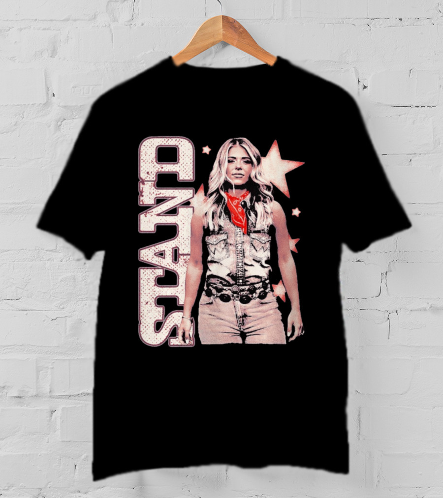 Anne Wilson Stand Stars Vintage Denim Vest And Red Bandana T-Shirt