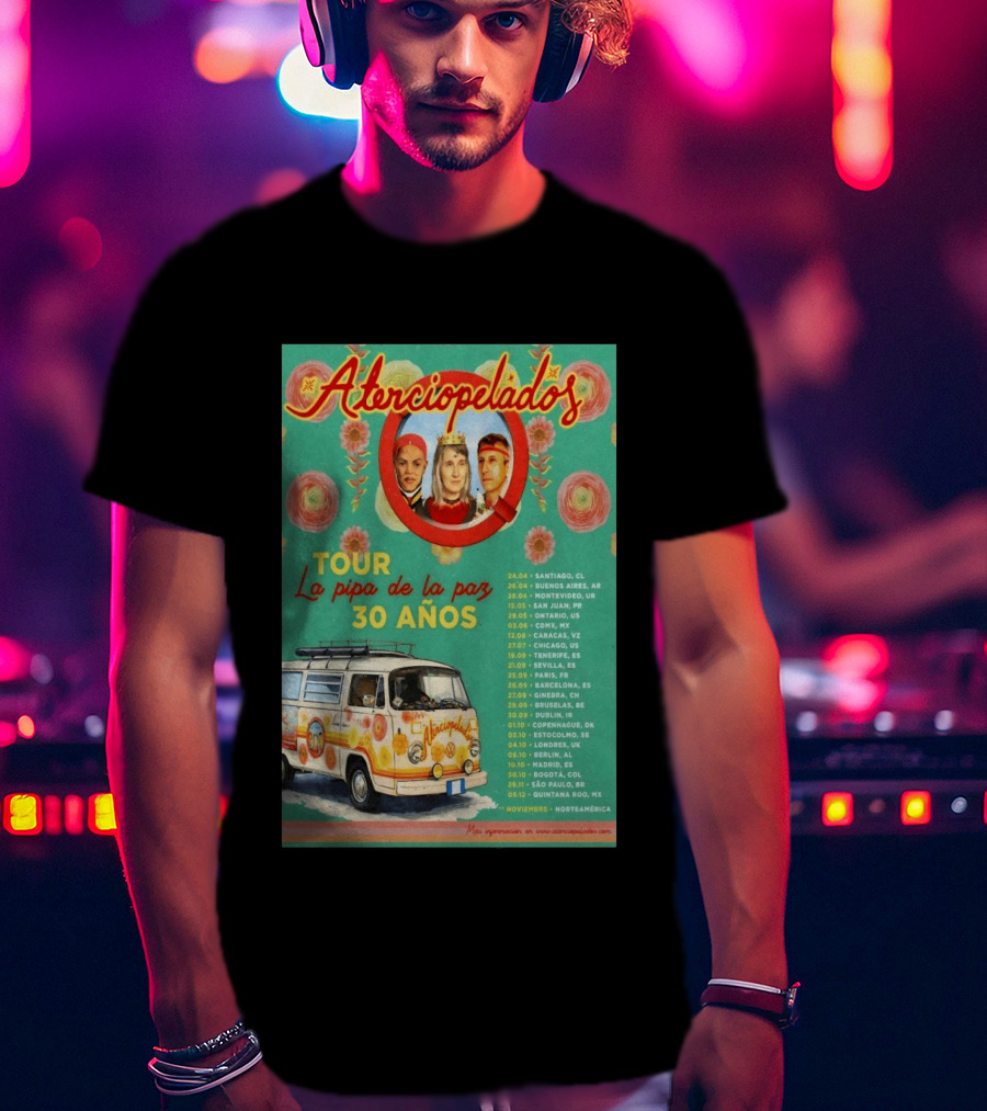 Aterciopelados Tour La Pipa De La Paz 30 Años 2026 Concert Dates And Locations T-Shirt
