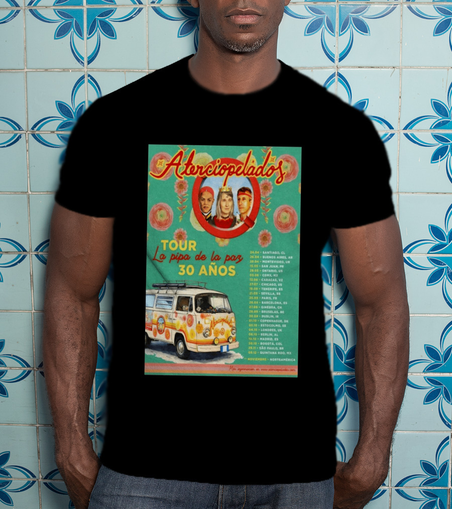Aterciopelados Tour La Pipa De La Paz 30 Años 2026 Concert Dates And Locations T-Shirt