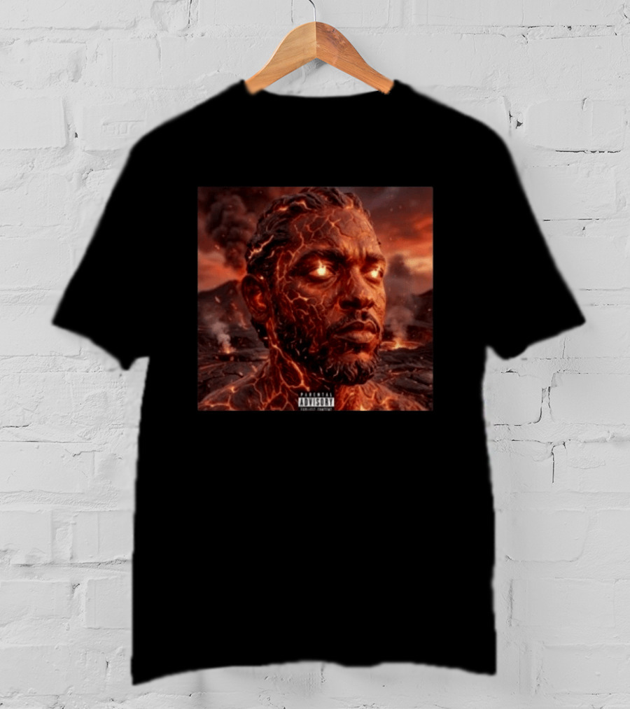 Kendrick Lamar Fireman Album 2026 Lava Eruption Cover T-Shirt