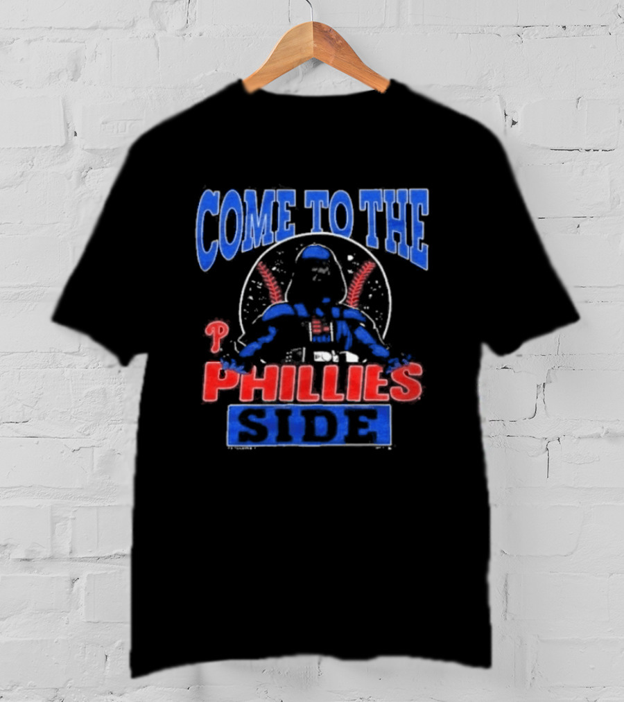 Philadelphia Phillies Come To The Dark Side Star Wars Mashup T-Shirt