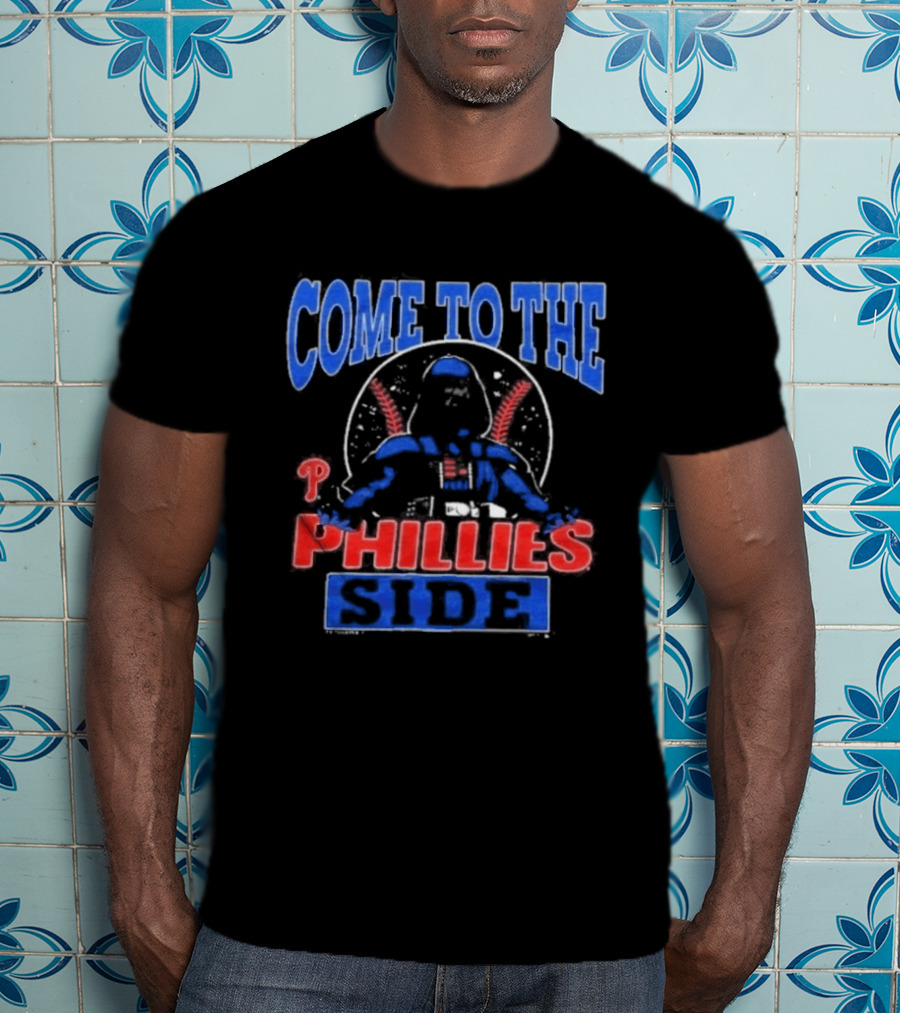Philadelphia Phillies Come To The Dark Side Star Wars Mashup T-Shirt