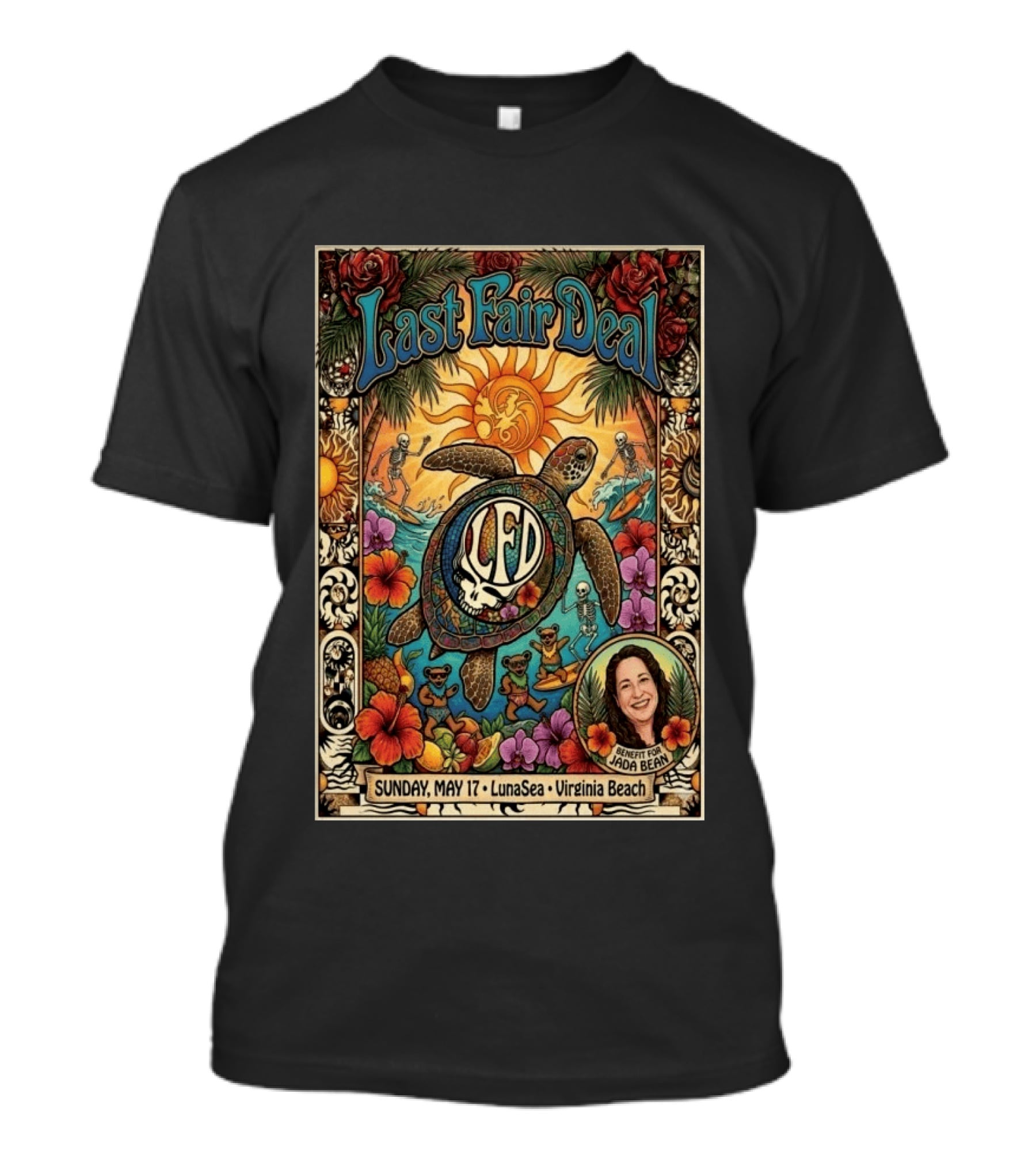 Last Fair Deal Virginia Beach LunaSea Turtle LFD May 17 2026 Benefit For Jada Bean T-Shirt