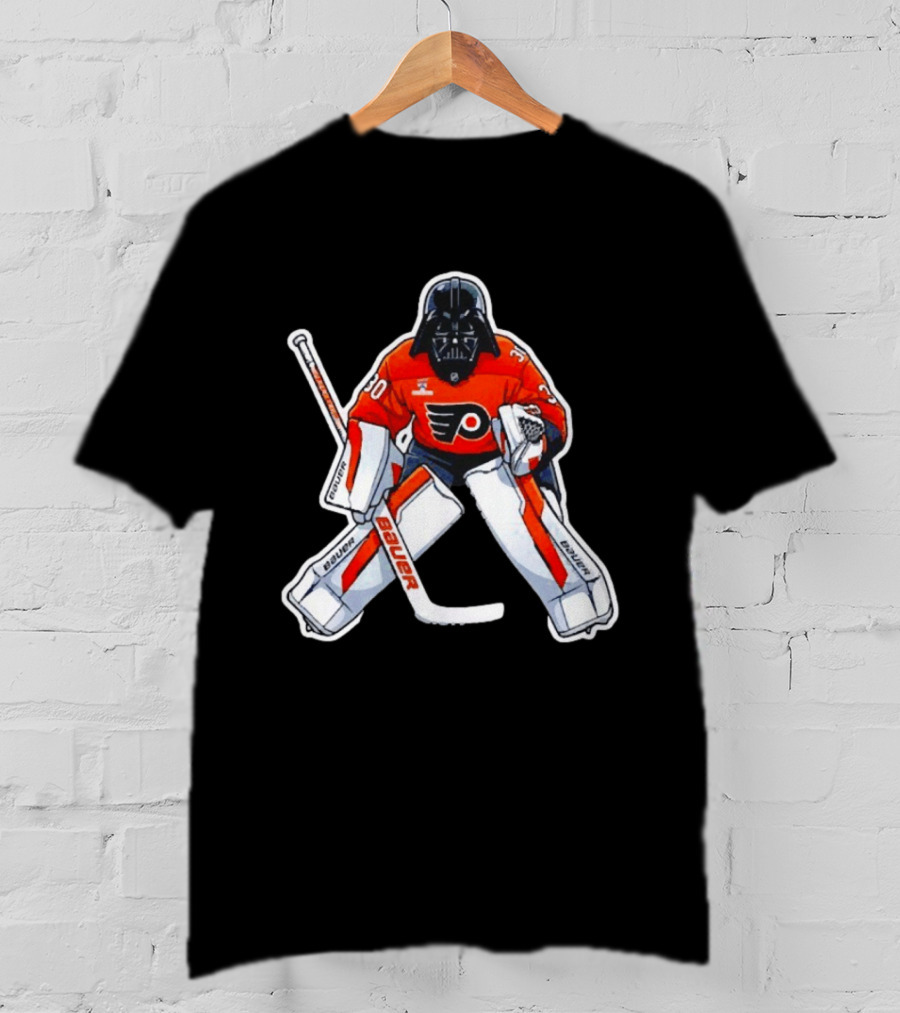 Dan Vladar Philadelphia Flyers Hockey Goalie Darth Vader Bauer Pads T-Shirt