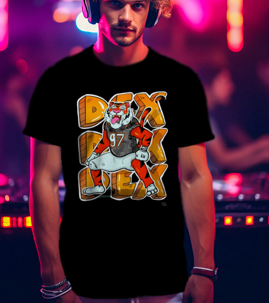 Dexter Lawrence II 97 DEX Cincinnati Bengals Tiger T-Shirt