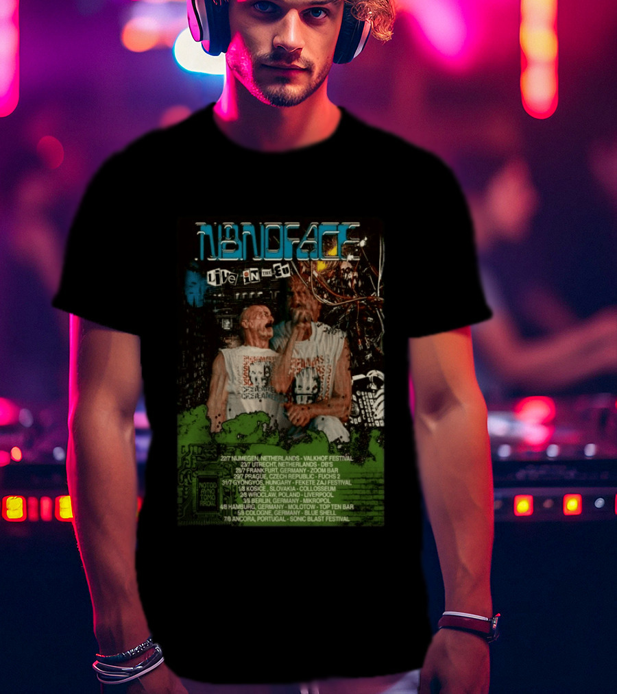 N8NOFACE Live In The EU Tour 2026 Valkhof Utrecht 2000 Leipzig Fekete Zaj Fusaichi Prague Liverpool Slovakia Portugal T-Shirt