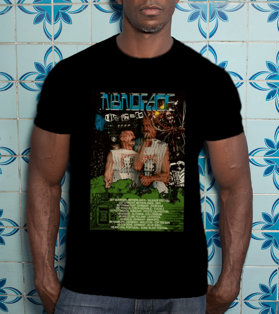 N8NOFACE Live In The EU Tour 2026 Valkhof Utrecht 2000 Leipzig Fekete Zaj Fusaichi Prague Liverpool Slovakia Portugal T-Shirt