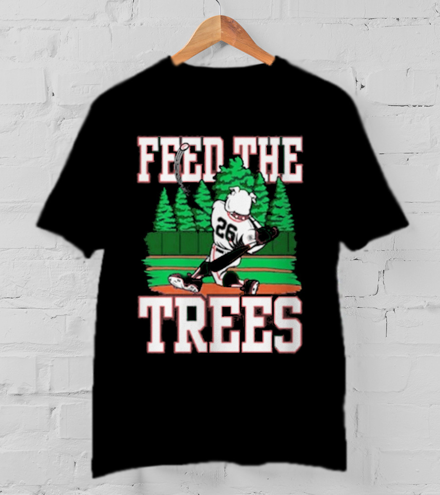 Feed The Trees Baseball Batter Forest Swing 28 T-Shirt