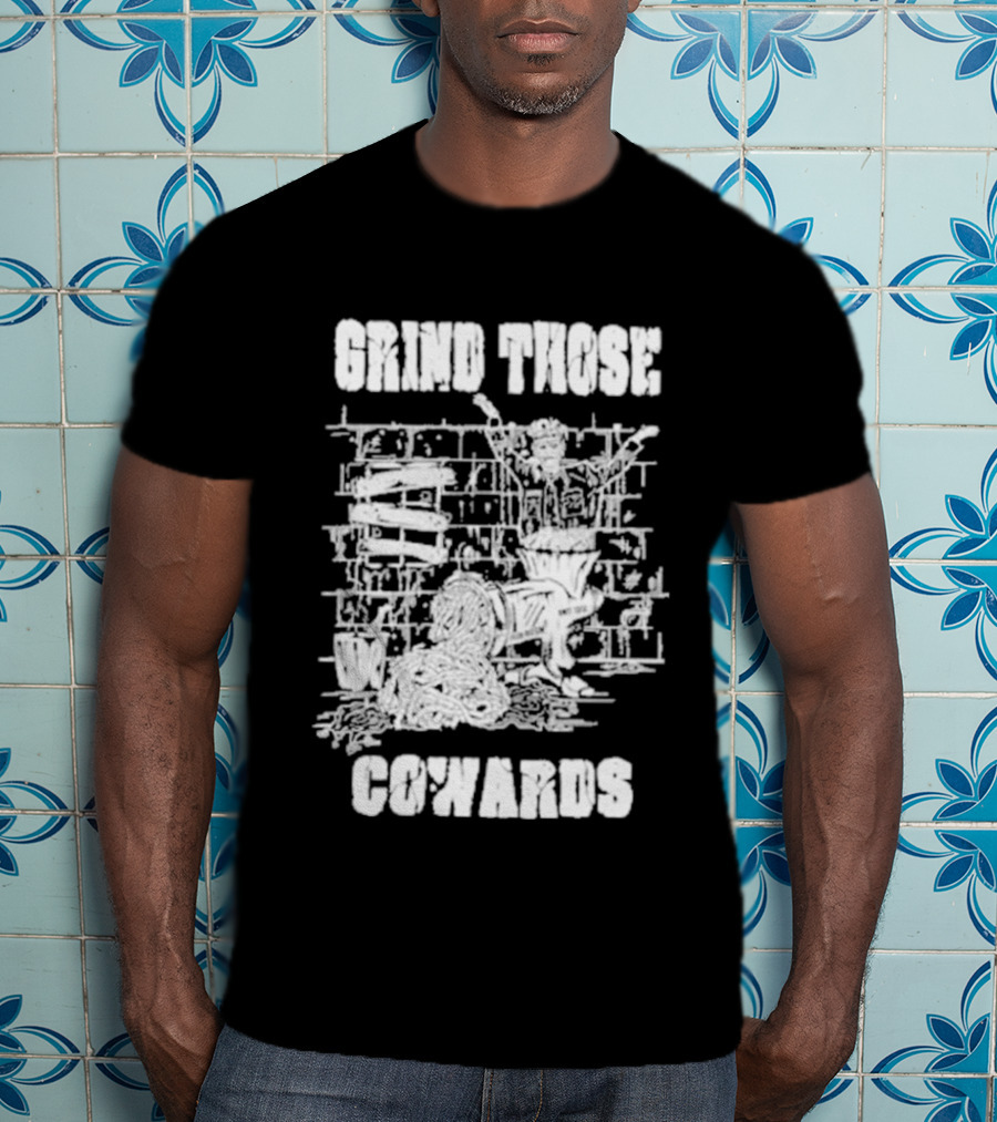 Piled Flesh Grind Those Cowards Chainsaw T-Shirt