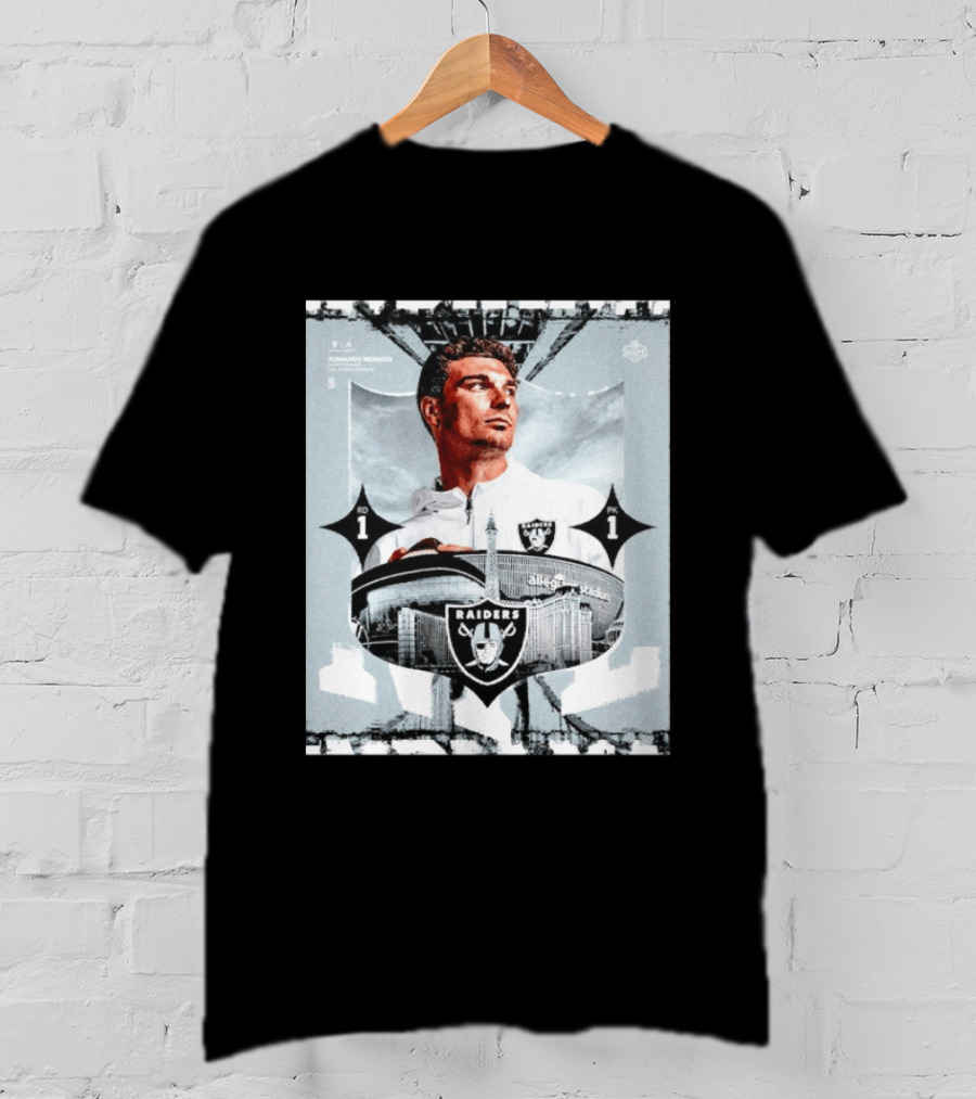 Fernando Mendoza Raiders Allegiant Stadium RD 1 PK 1 T-Shirt